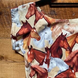 Matrushka Belted Blouse Dress ~ Vintage ~ Horse Print!